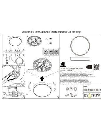 CUMBUCO II * PLAFÓN LED 40W BLANCO CCT